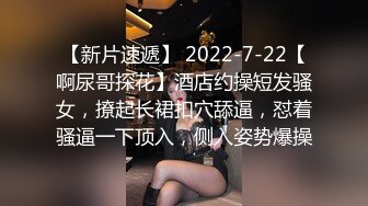 【新片速遞】 2022-7-22【啊尿哥探花】酒店约操短发骚女，撩起长裙扣穴舔逼，怼着骚逼一下顶入，侧入姿势爆操