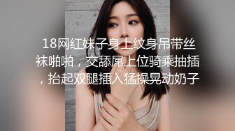  18网红妹子身上纹身吊带丝袜啪啪，交舔屌上位骑乘抽插，抬起双腿插入猛操晃动奶子