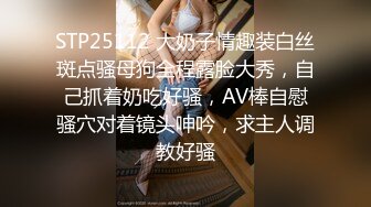 STP25112 大奶子情趣装白丝斑点骚母狗全程露脸大秀，自己抓着奶吃好骚，AV棒自慰骚穴对着镜头呻吟，求主人调教好骚