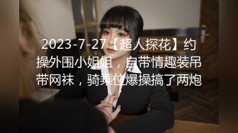 2023-7-27【超人探花】约操外围小姐姐，自带情趣装吊带网袜，骑乘位爆操搞了两炮