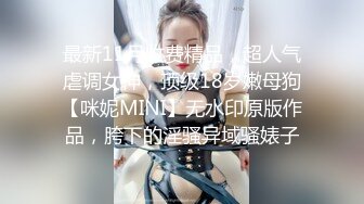 最新11月收费精品，超人气虐调女神，顶级18岁嫩母狗【咪妮MINI】无水印原版作品，胯下的淫骚异域骚婊子