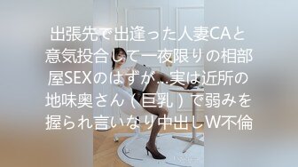 出張先で出逢った人妻CAと意気投合して一夜限りの相部屋SEXのはずが…実は近所の地味奥さん（巨乳）で弱みを握られ言いなり中出しW不倫